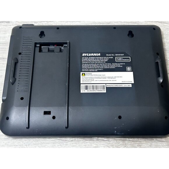 Sylvania 10''Dual-Screen Portable DVD Player Model SDVD1037 Black - Picture 5 of 6
